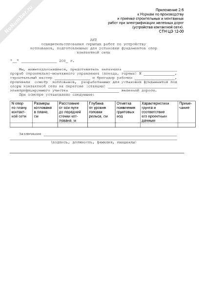 акта скрытых образец проведения работ