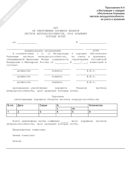 0504816 акт о списании бланков строгой отчетности образец