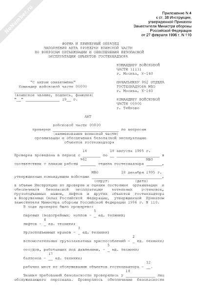 Акт проверки воинского учета в организациях образец