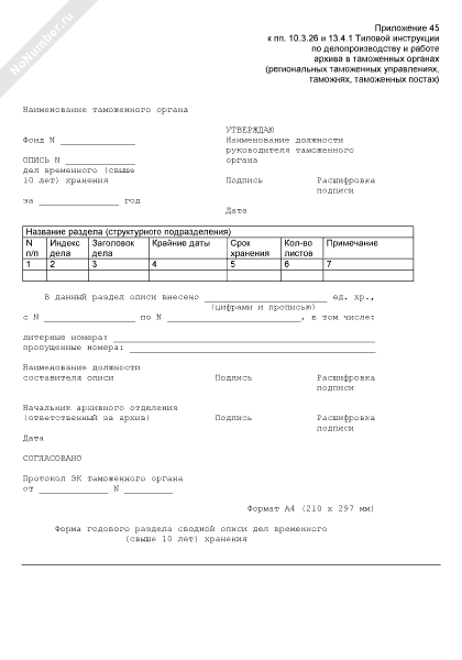 Проект акта о выдаче дел во временное пользование