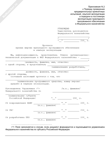 Акт тестирования программного обеспечения образец