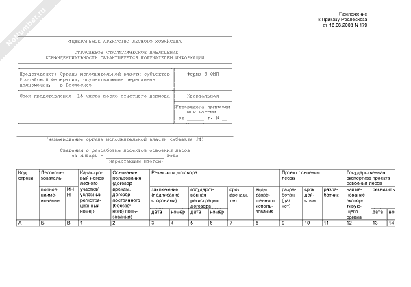 Сведения о разработке проектов освоения лесов