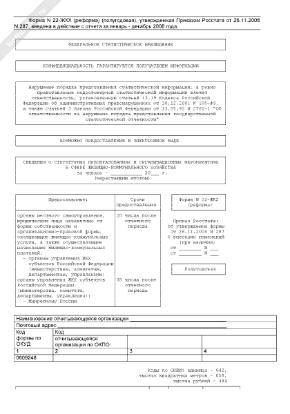 Форма 22 статистика
