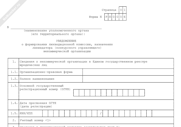 Документ о формировании ликвидационной комиссии образец