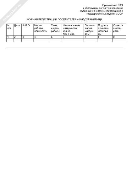 Журнал регистрации посетителей образец заполнения