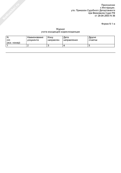 журнал регистрации исходящей корреспонденции образец заполнения